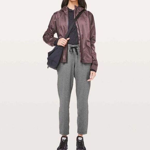 Lululemon‎ On the Go Dark Heather Gray Front Pockets Drawstring Pants Size 6 - Picture 1 of 14